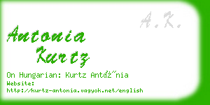 antonia kurtz business card